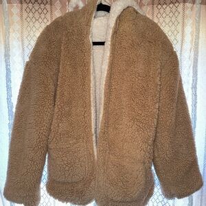 Love Tree Warm Tan Teddy Reversible Jacket